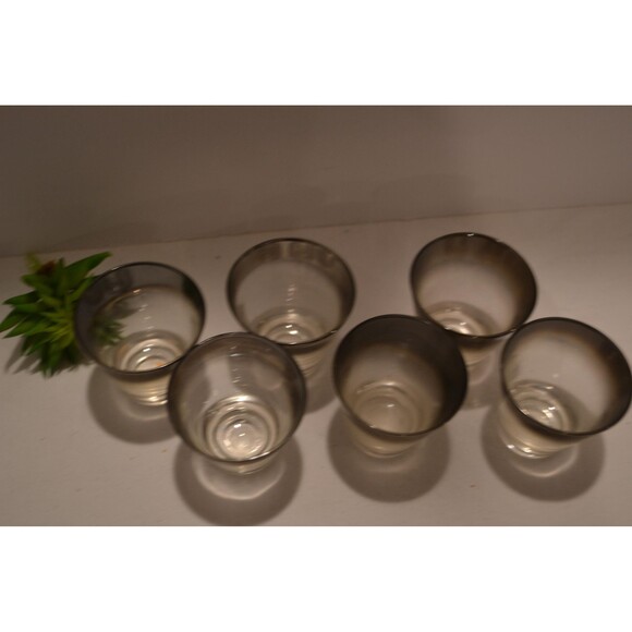 Vintage Silver Shot Glasses Ombre 1960s - Picture 4 of 5